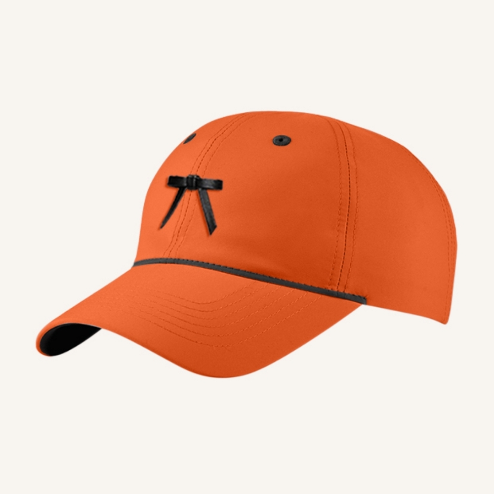 M.A.M.A. - Women's Orange Hightail Hat With Bow - Golf Cap
